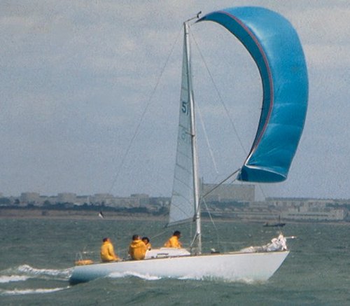 Arlecchino 14 ton sailboat under sail