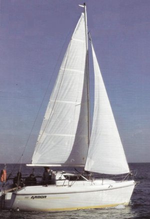 Armor 660 sailboat under sail