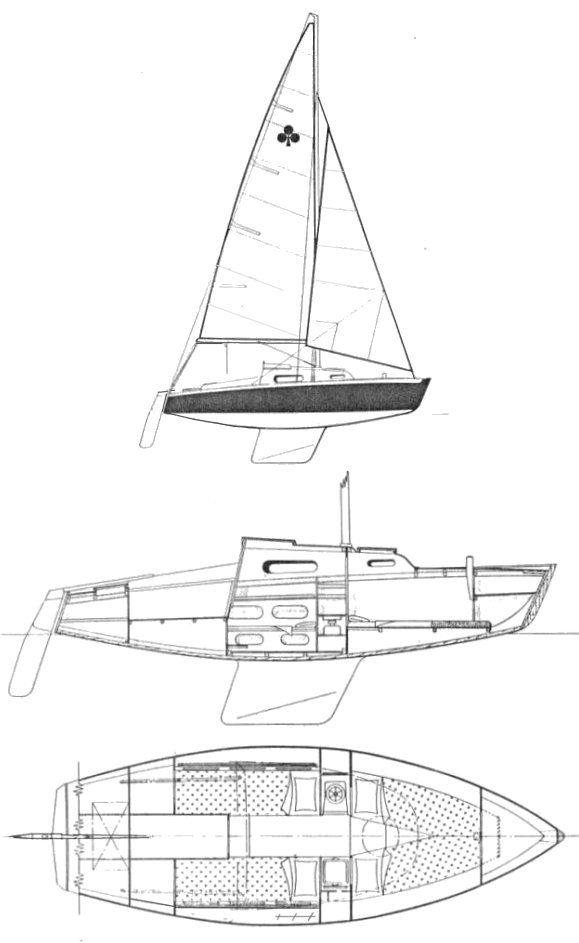 As de trefle sailboat under sail