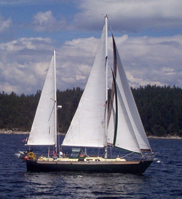 Passport 45 hoyt sailboat under sail