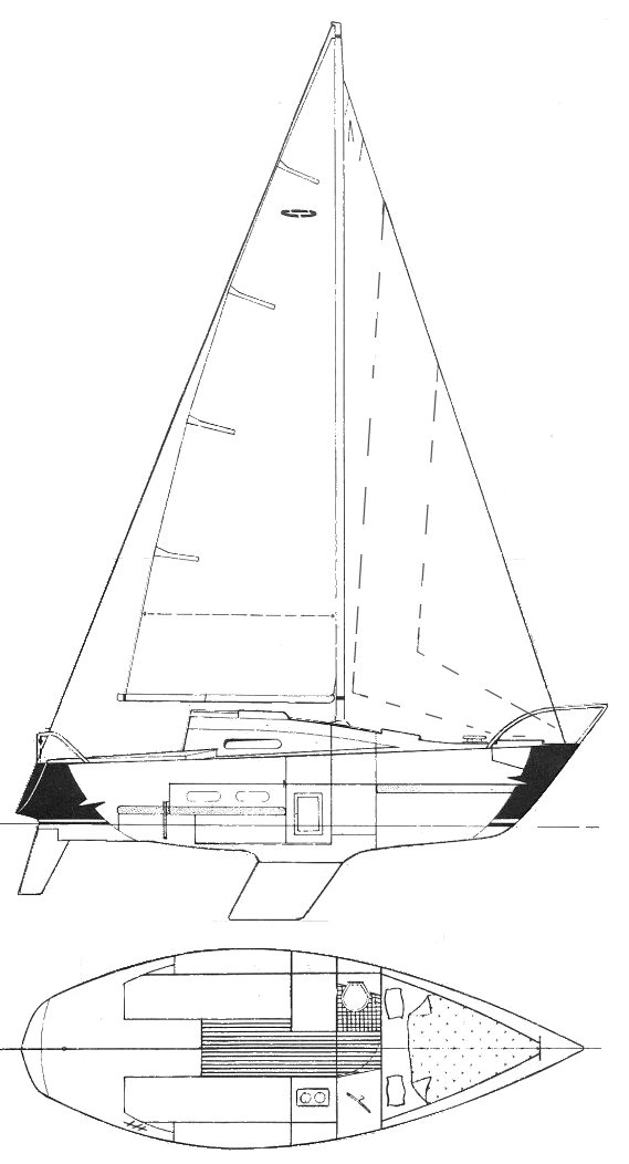 Atoll 23 sailboat under sail