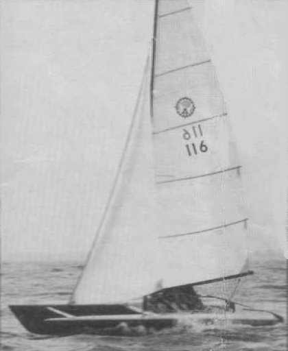 Aztec 23 sailboat under sail