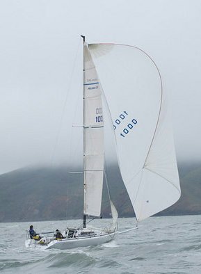 Azzura 310 sailboat under sail