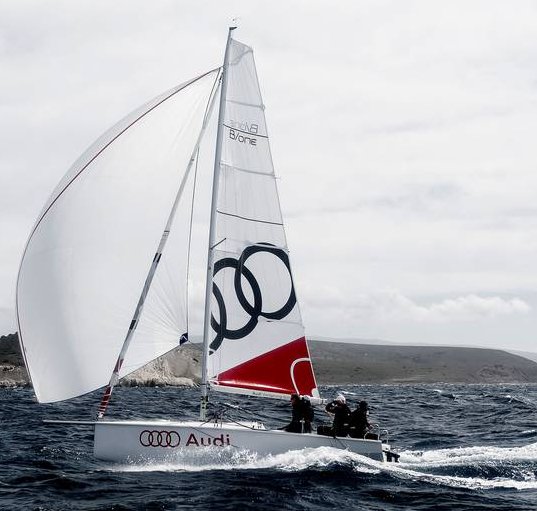 Bone bavaria sailboat under sail