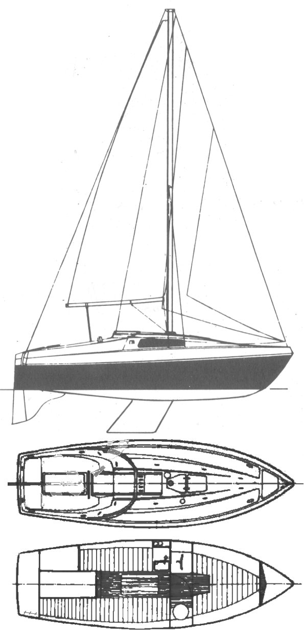 Balaton 24 sailboat under sail