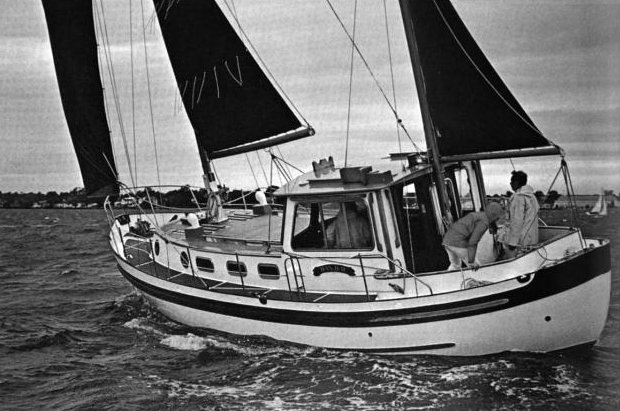 Banjer 37 sailboat under sail