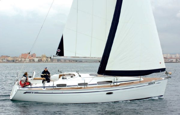 Bavaria cruiser 34 sailboat under sail
