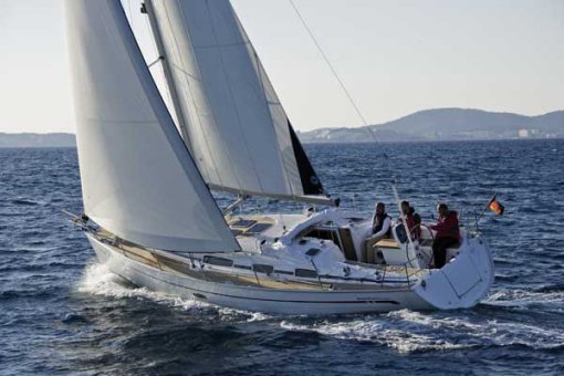 Bavaria cruiser 38 sailboat under sail