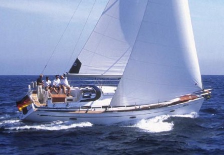 Bavaria cruiser 42 sailboat under sail