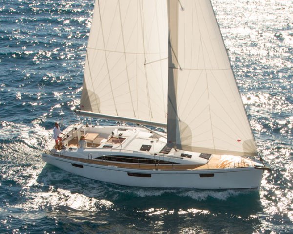 Bavaria vision 42 sailboat under sail