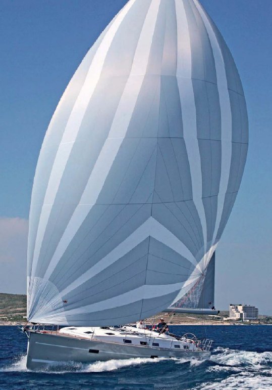 Bavaria cruiser 50 sailboat under sail