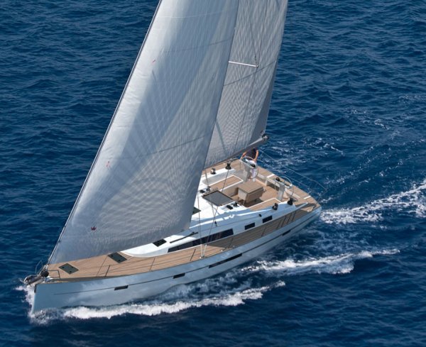 Bavaria cruiser 56 sailboat under sail