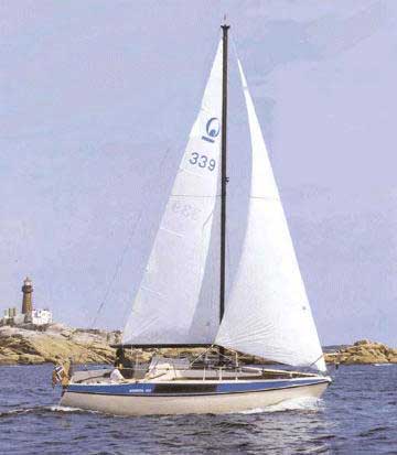 Bavaria 707 sailboat under sail