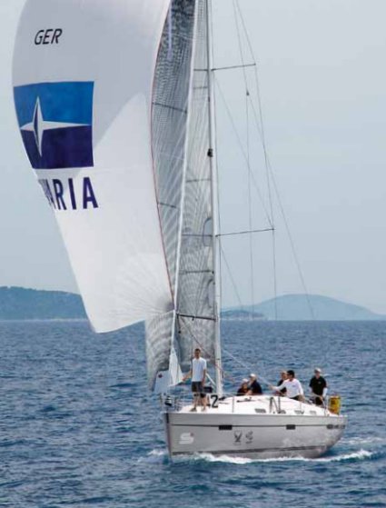 Bavaria cruiser 40s farr sailboat under sail