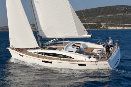 Bavaria vision 46 sailboat under sail