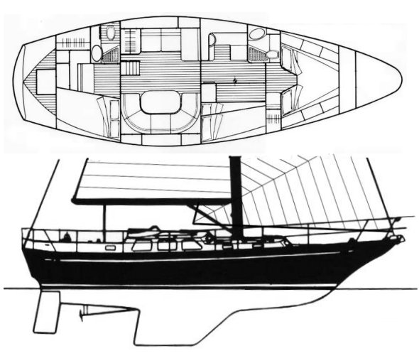 Belliure 40 sailboat under sail