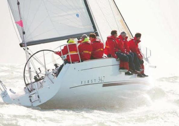 First 34.7 Beneteau sailboat under sail