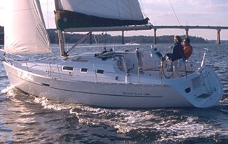 Beneteau 323 sailboat under sail