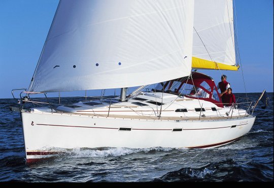 Beneteau 393 sailboat under sail