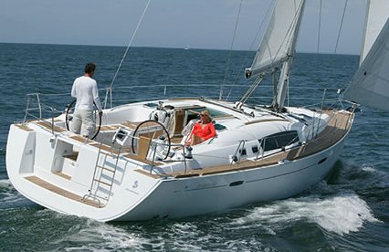 Beneteau 46 sailboat under sail