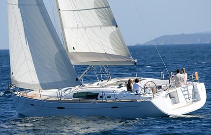 Beneteau 49 sailboat under sail