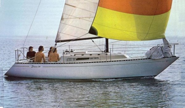 Bianca 26 sailboat under sail