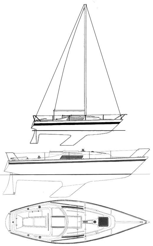 Birdie 24 sailboat under sail