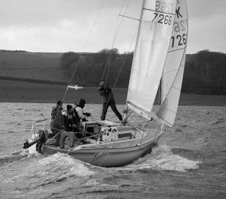 Bolero 255 sailboat under sail