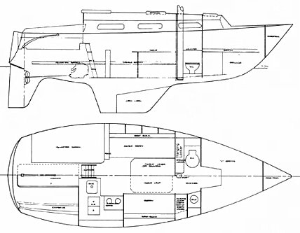 Bristol 27.7 sailboat under sail