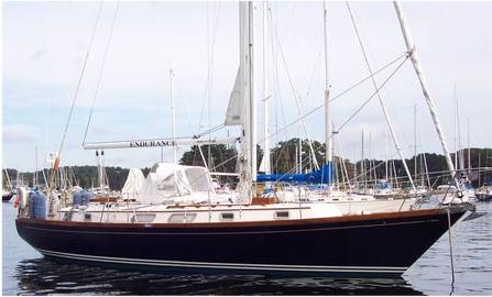 Bristol 43.3 sailboat under sail