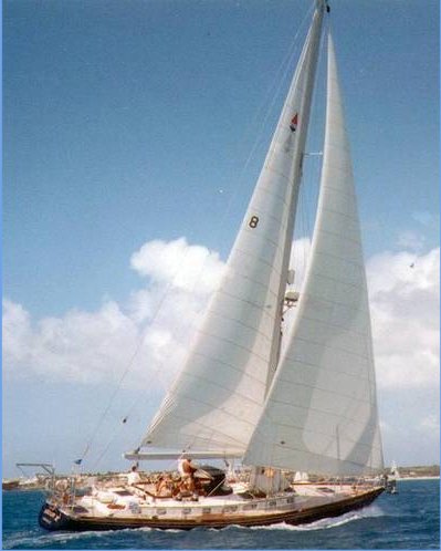 Bristol 56.6 sailboat under sail