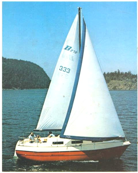 Buccaneer 270 sailboat under sail