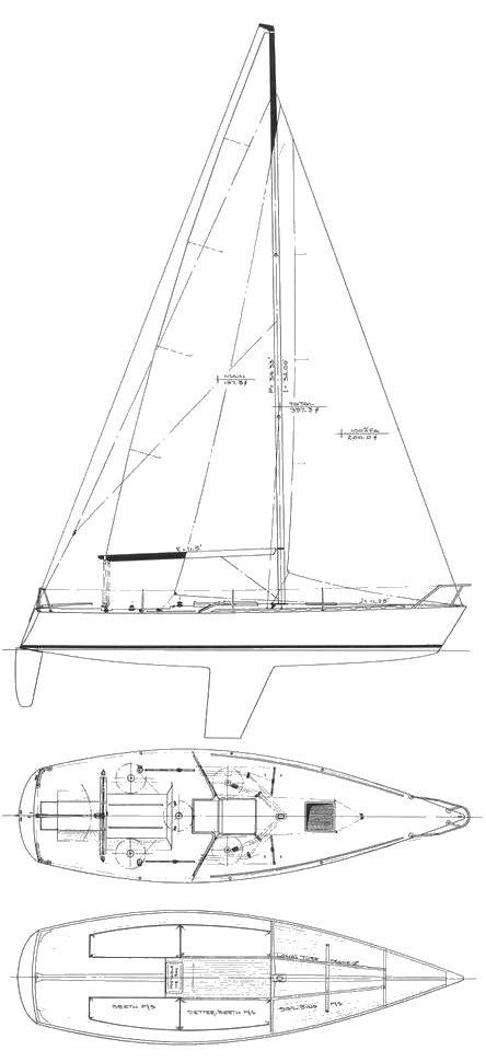 Burns 30 sailboat under sail