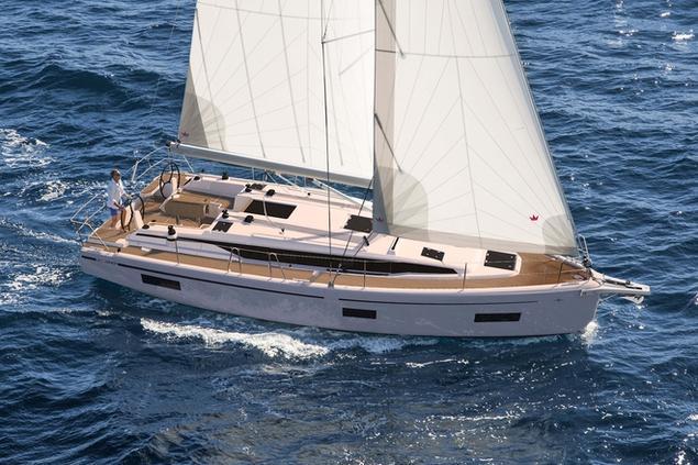 C38 Bavaria sailboat under sail