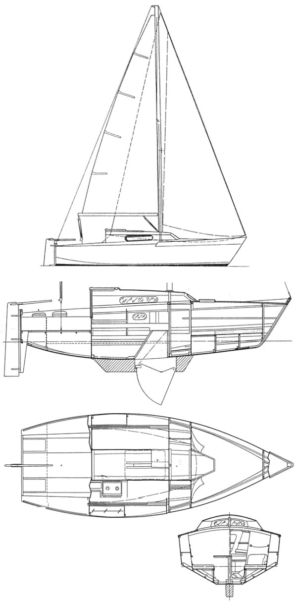 Cabernet sailboat under sail