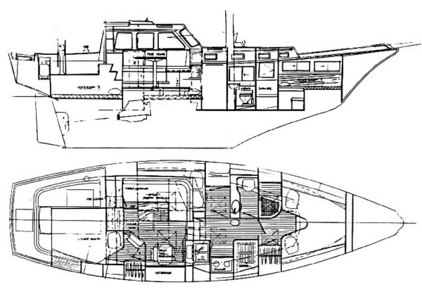 Cabo rico 38 ph sailboat under sail