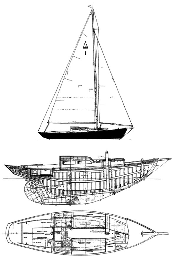 Cambridge cadet sailboat under sail