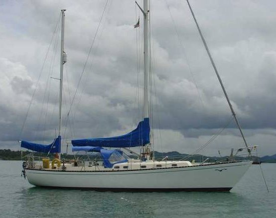 Cape north 43 sailboat under sail