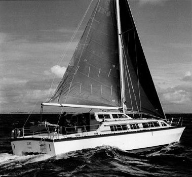 Catalac 12m sailboat under sail