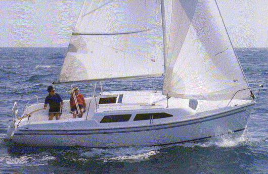 Catalina 250 sailboat under sail