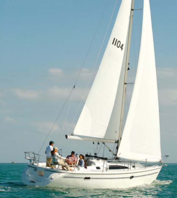 Catalina 320 mkii sailboat under sail
