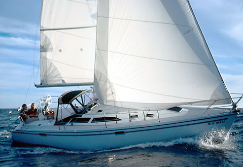 Catalina 320 sailboat under sail