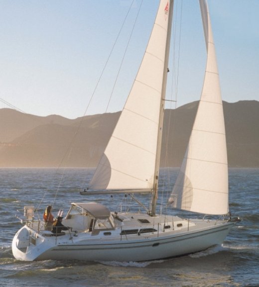 Catalina 350 sailboat under sail