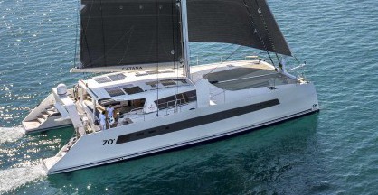 Catana 70 sailboat under sail