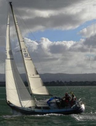 Cavalier 32 sailboat under sail