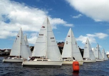Cavalier 28 sailboat under sail