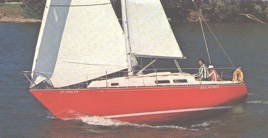 C&C 29 sailboat under sail