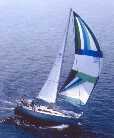 C&C 38 3 sailboat under sail