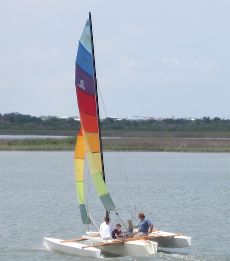 Searunner 25 sailboat under sail