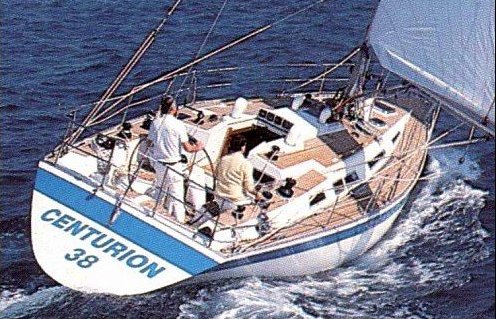 Centurion 38 sailboat under sail